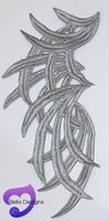 SILVER GREY- Lace Applique Motif - Venise Lace (Sticks)