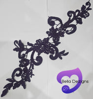 PURPLE - Lace Applique Motif - Venise Lace (Sizeable)