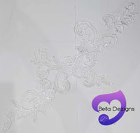 WHITE - Lace Applique Motif - Venise Lace (Sizeable)