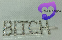 Hair Pins - DIAMANTE WORD HAIR SLIDES