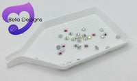 Rhinestone Picker Plates - WHITE DRILL PLATE