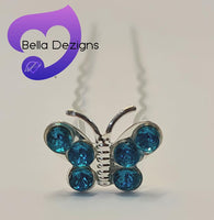 Diamante Hair Pins - BUTTERFLY