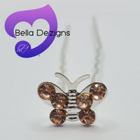 Diamante Hair Pins - BUTTERFLY