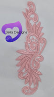 LIGHT PINK - Lace Applique Motif - Venise Lace (Leaves)