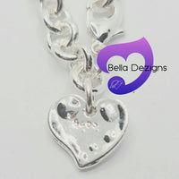Bracelets - 925 Sterling Silver Plated Double Heart Bracelet