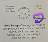 Hinged Sleeper Earrings - SOLID 9ct ROSE GOLD