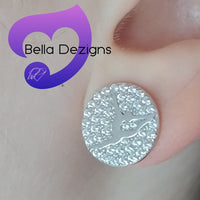 925 Sterling Silver CZ Dance Stud Earrings