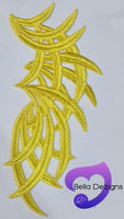 YELLOW - Lace Applique Motif - Venise Lace (Sticks)