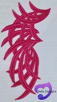 FLUORESCENT PINK - Lace Applique Motif - Venise Lace (Sticks)