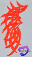 FLUORO ORANGE - Lace Applique Motif - Venise Lace (Sticks)