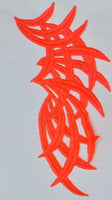 FLUORO ORANGE - Lace Applique Motif - Venise Lace (Sticks)