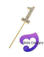 CAKE TOPPER - Rhinestone Numbers