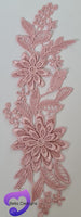 DUSTY PINK - Lace Applique Motif - 3D 2 Flower
