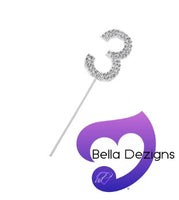 CAKE TOPPER - Rhinestone Numbers