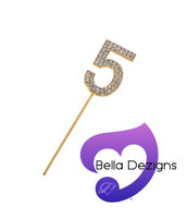 CAKE TOPPER - Rhinestone Numbers