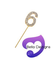 CAKE TOPPER - Rhinestone Numbers