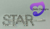 Hair Pins - DIAMANTE WORD HAIR SLIDES