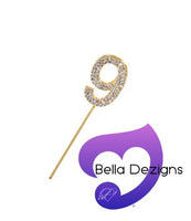 CAKE TOPPER - Rhinestone Numbers