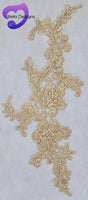 GOLD - Lace Applique Motif - Venise Lace (Flower)