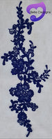 DARK BLUE - Lace Applique Motif - Venise Lace (Flower)