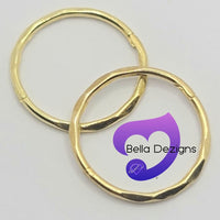 Hinged Sleeper Earrings - SOLID 9ct YELLOW GOLD