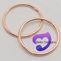 Hinged Sleeper Earrings - SOLID 9ct ROSE GOLD