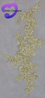 LIGHT LEMON - Lace Applique Motif - Venise Lace (Flower)