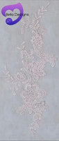 LIGHT PINK - Lace Applique Motif - Venise Lace (Flower)