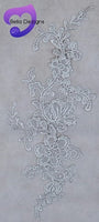 SILVER - Lace Applique Motif - Venise Lace (Flower)