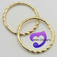 Hinged Sleeper Earrings - SOLID 9ct YELLOW GOLD