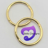 Hinged Sleeper Earrings - SOLID 9ct YELLOW GOLD