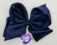 Hair Bows - 6 INCH Fashion Bows (Ribbon)