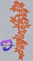 ORANGE - Lace Applique Motifs - Spirals