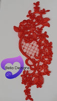 RED - Lace Applique Motif - Bridal Diamond