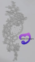 SILVER - Lace Applique Motif - Bridal Diamond