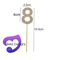 CAKE TOPPER - Rhinestone Numbers