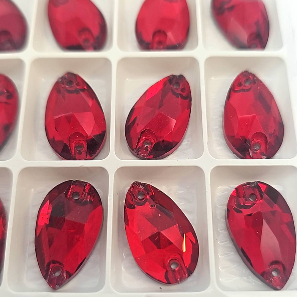 SIAM (TEAR DROP) 11mm x 18mm - Non Hotfix Flatback Crystal Rhinestones