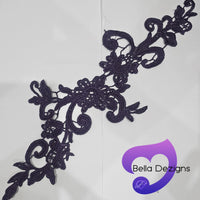 PURPLE - Lace Applique Motif - Venise Lace (Sizeable)