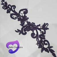 PURPLE - Lace Applique Motif - Venise Lace (Sizeable)