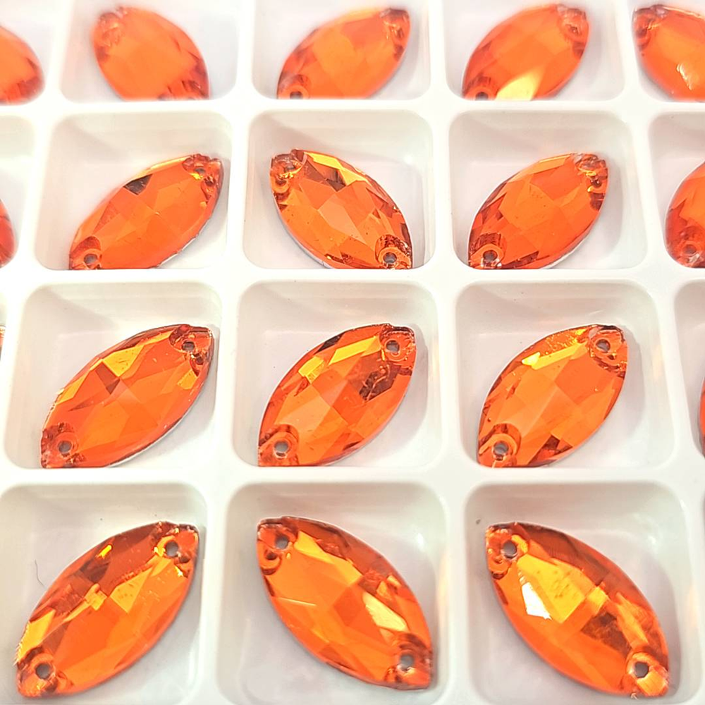 HYACINTH (HORSE EYE NAVETTE) 9mm x 18mm - Non Hotfix Flatback Crystal Rhinestones