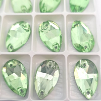 PERIDOT (TEAR DROP) 11mm x 18mm - Non Hotfix Flatback Crystal Rhinestones