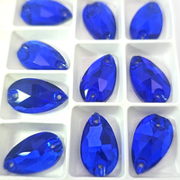 SAPPHIRE (TEAR DROP) 11mm x 18mm - Non Hotfix Flatback Crystal Rhinestones