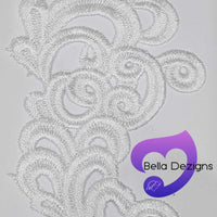 WHITE - Lace Applique Motif - Venise Lace (Funny Patches)