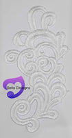 WHITE - Lace Applique Motif - Venise Lace (Funny Patches)
