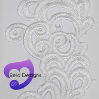 WHITE - Lace Applique Motif - Venise Lace (Funny Patches)