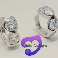 Earrings - 925 Sterling Silver Hoop (Heart)