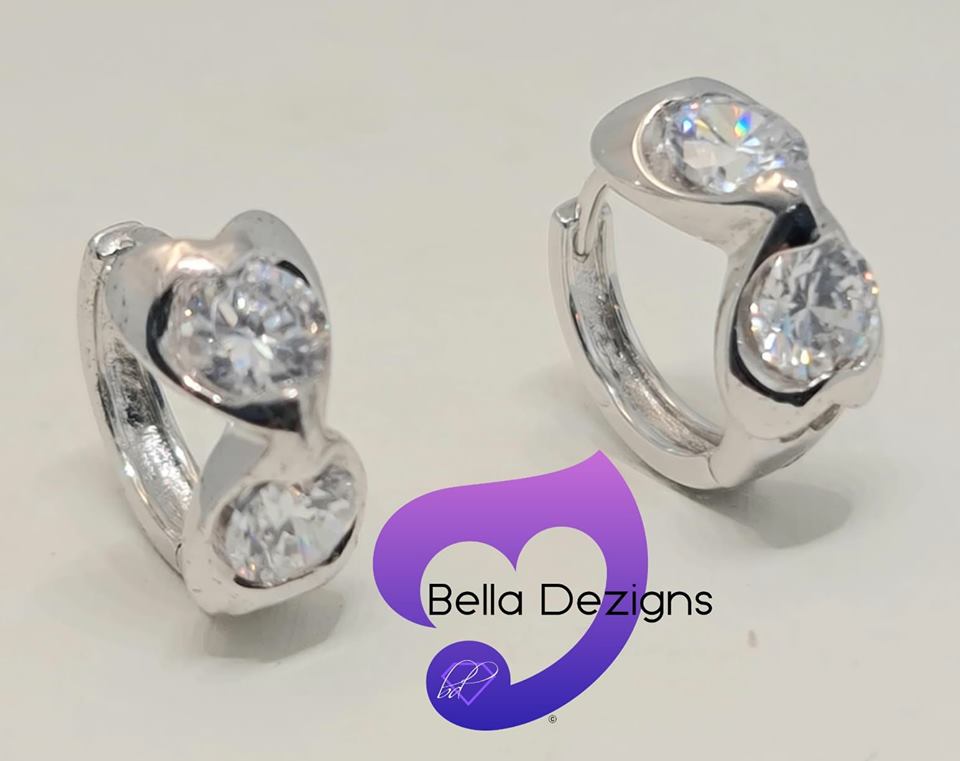 Earrings - 925 Sterling Silver Hoop (Heart)