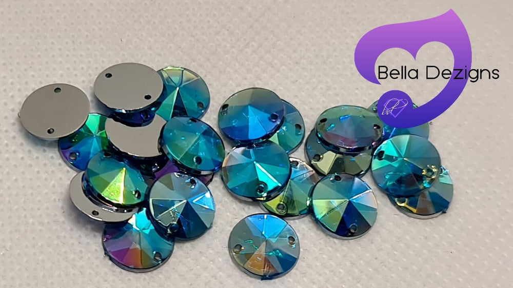 AQUAMARINE AB - Acrylic Rivoli Flatback Rhinestone