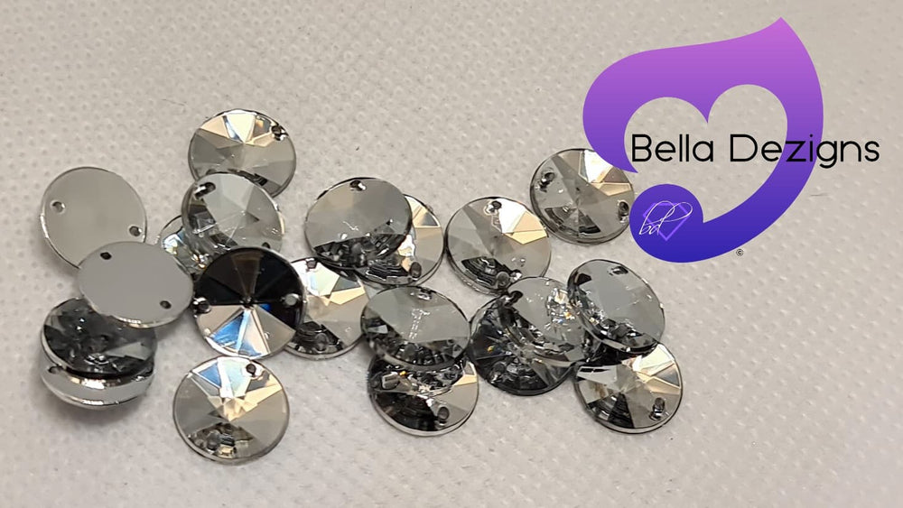 CRYSTAL CLEAR - Acrylic Rivoli Flatback Rhinestone