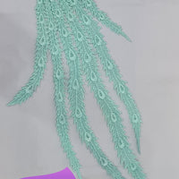 MINT GREEN - Lace Applique Motif - Venise Lace (Peacock)